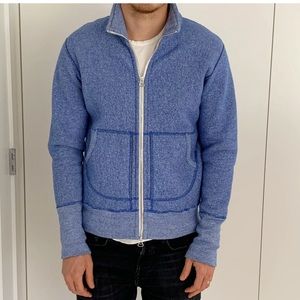 Wings + Horns SPRUCE Zip Bomber Jacket Sz S Blue